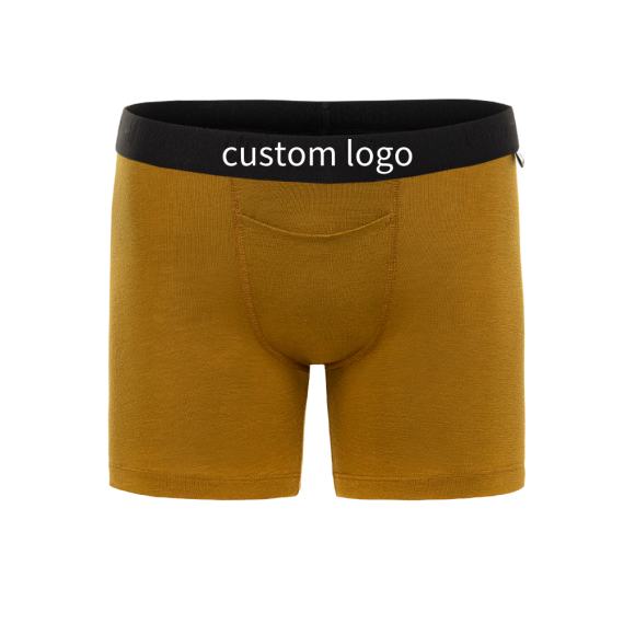 Men's 100% Merino Wool Boxer Brief | Horizontal Fly | Premium Stretch Jacquard Waistband | Men's Underwear For Daily Hiking Camping
