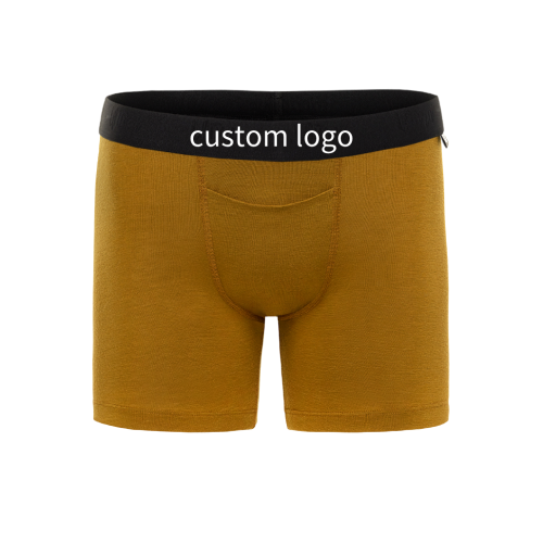 Men's 100% Merino Wool Boxer Brief | Horizontal Fly | Premium Stretch Jacquard Waistband | Men's Underwear For Daily Hiking Camping