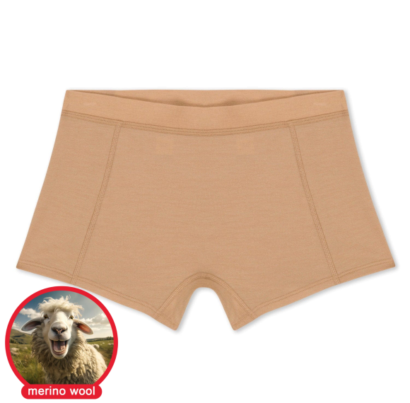 Women's Ridge Merino Wool Boy Short | 170 GSM Fabric Weight | No-Flip Waistband Construction
