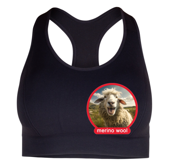 Women's Seamless Merino Wool Sports Bra | Sweat-Wicking | Naturally Antibacterial