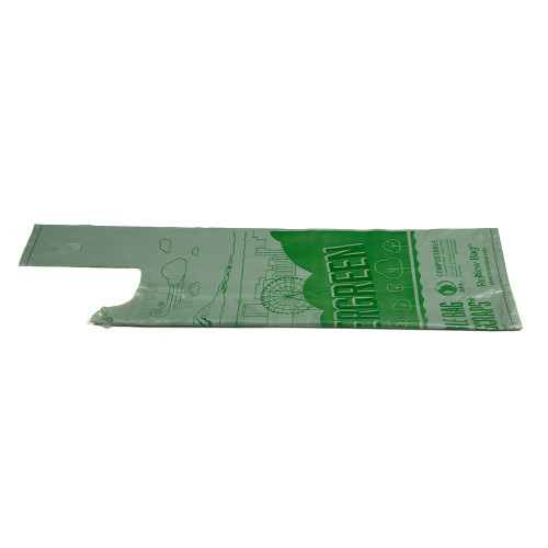 Bulk Shopping Bags on Roll Compostable&Biodegradable Plastic bag Print Logo Supermarket Shopping Tall Kitchen Handle-Tie Trash Bags