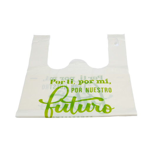 环保批发可堆肥 T 恤购物袋 - 可定制且可持续