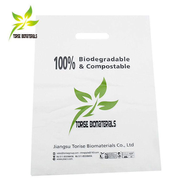 Die-cut compostable shopping bag