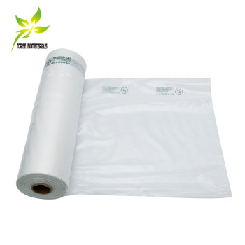 Bulk Compostable Produce bags on roll Clear Food Storage Bags certified with EN13432&ASTM D6400