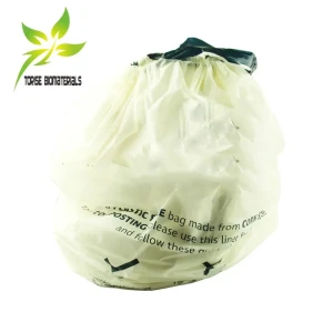 Drawstring Garbage Bags | Biodegradable Cornstarch Material | OEM/ODM | Earth-Conscious Solutions for Brands Worldwide