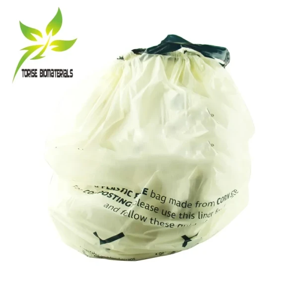 Drawstring Trash Bags | Compostable Corn Starch Material | DinPlus Certified | OEM/ODM  | Global Brands