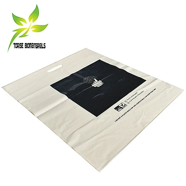 Bulk Compostable Biodegradable Shopping Bags – OEM & ODM Manufacturing for Eco-Conscious Retailers, Custom Die-Cut Garment Bags Made from Corn Starch