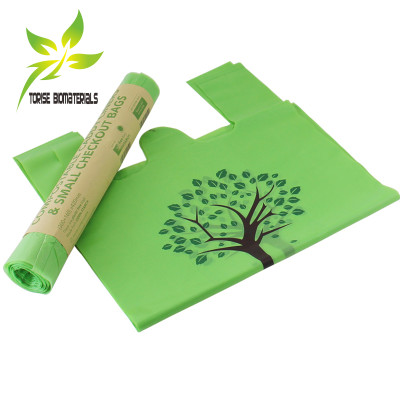 BPI Certified Compostable Grocery Bag Wholesale - Customized supermarket shopping bags, eco friendly and durable,MOQ:500kg