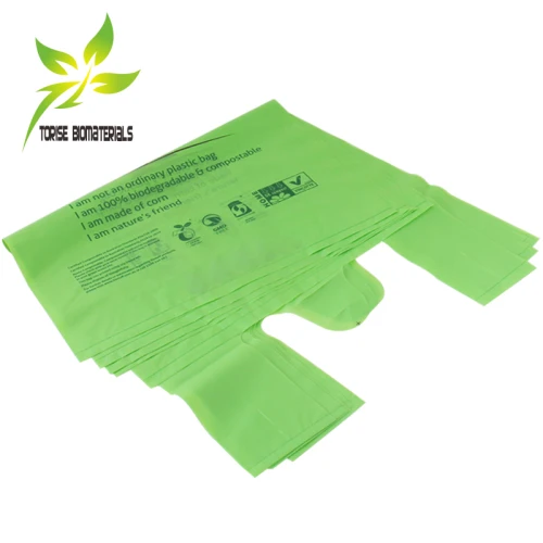 BPI Certified Compostable Grocery Bag Wholesale - Customized supermarket shopping bags, eco friendly and durable,MOQ:500kg