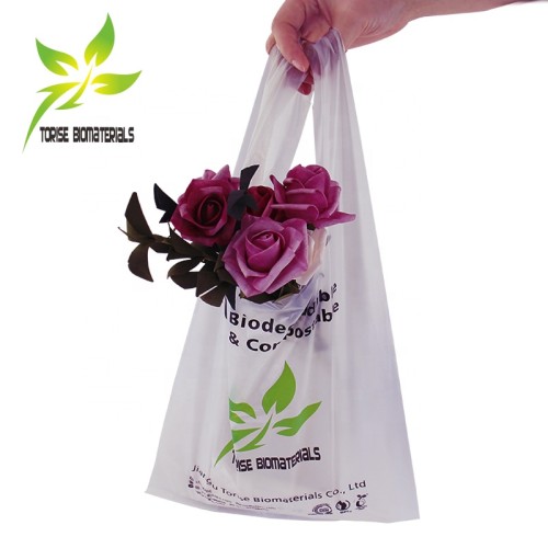 Wholesale Custom T Shirt Bag Logo Thank You Shopping Bags for T-shirt Custom Compostable Printed Plastic Fruit Side Gusset Bag