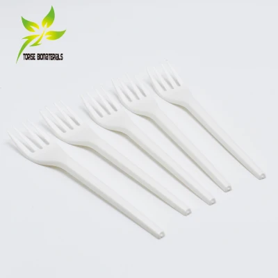 Best Selling Cutlery Compostable Forks Individually Package Disposable White Cutlery Set