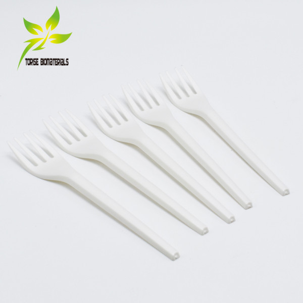 Best Selling Cutlery Compostable Forks Individually Package Disposable White Cutlery Set