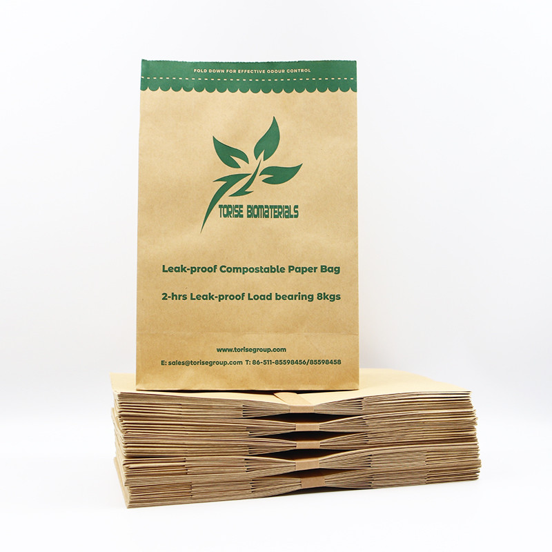 Compostable kitchen waste paper bag