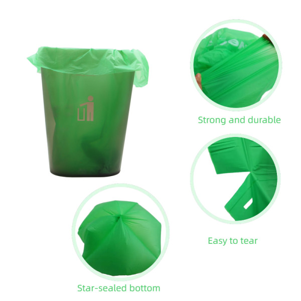 Customizable Biodegradable Compostable Waterproof Tear Resistant Trash Bags for Kitchen&Garden