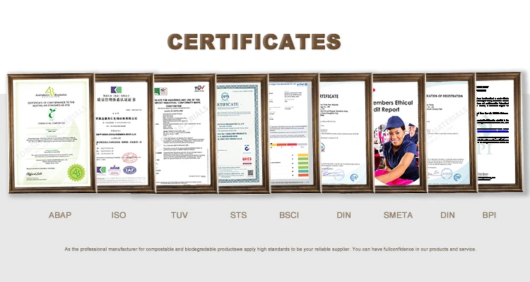 Certifications for compostable trash bags