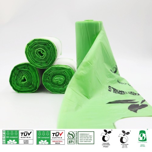 100% Biodegradable & Compostable Garbage Bags with Handles – Customizable, Ideal for Brands and Wholesalers