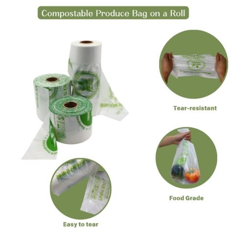 TORISE Eco-friendly Compostable Biodegradable Produce Bags for Vegetable and Fruit for OEM/ODM