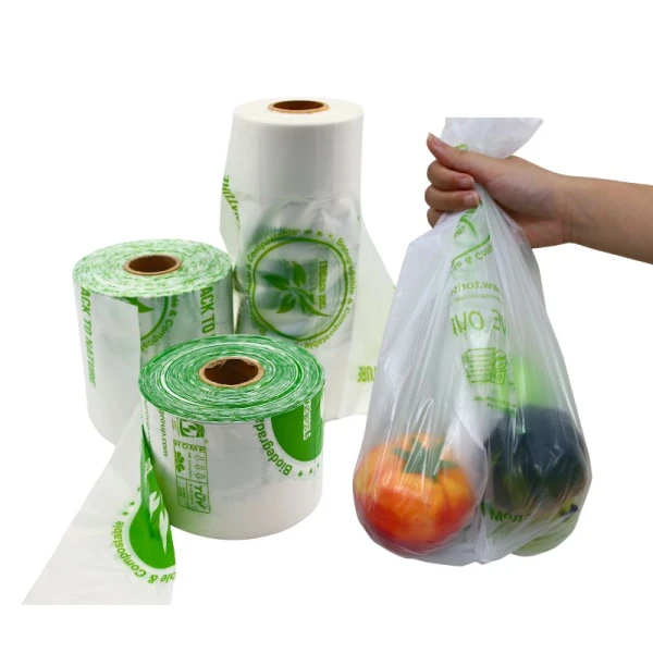Customizable Eco-Friendly EN13432 Compostable Produce Bags on a Roll – OEM & ODM Services Available