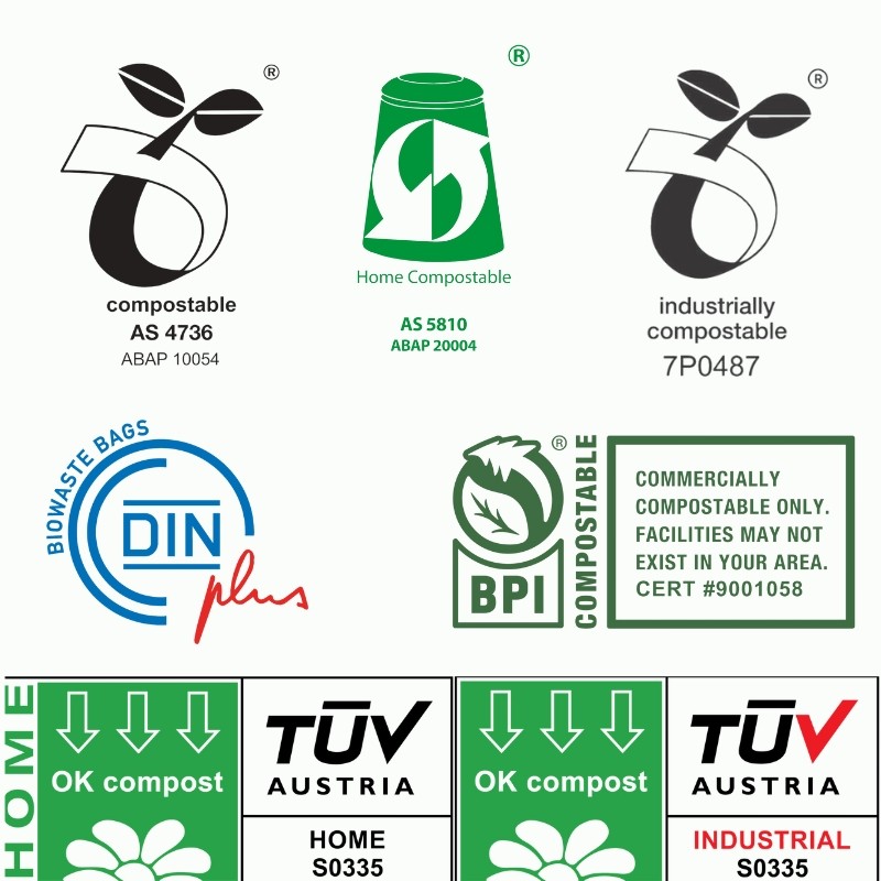 Torise Compostable Bags Certificates