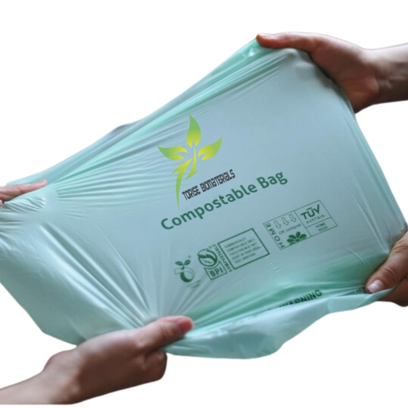 Compostable certification mark on biodegradable bags