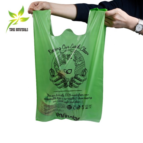 Bolsas de compras compostables con impresión personalizada de Torise: ecológicas, duraderas y personalizables para mayoristas, compatibles con OEM y ODM