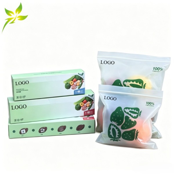 Bolsas biodegradables para almacenar alimentos, bolsas resellables ecológicas, de color blanquecino de Earth's Natural Alternative