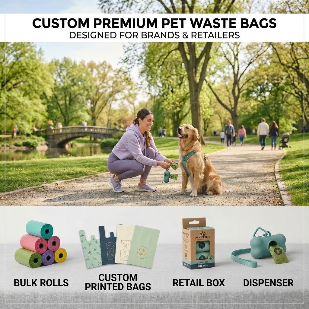 Custom Compostable Pet Waste Bags