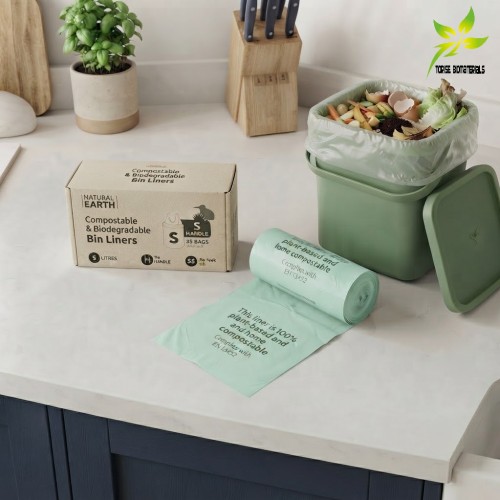 Custom Compostable Bin Liners | 5L–240L Food Waste & Garden Waste Bags | EN13432 Certified Compostable Bin Liners