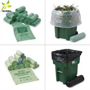 Custom Compostable Bin Liners Manufacturer | 5L–240L Biodegradable Bags for Kitchen, Household & Commercial Waste