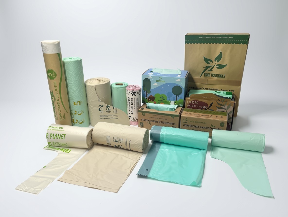 Compostable Bin Liner Range (10L / 20L / 30L / Roll / Flat Pack / Retail Box)