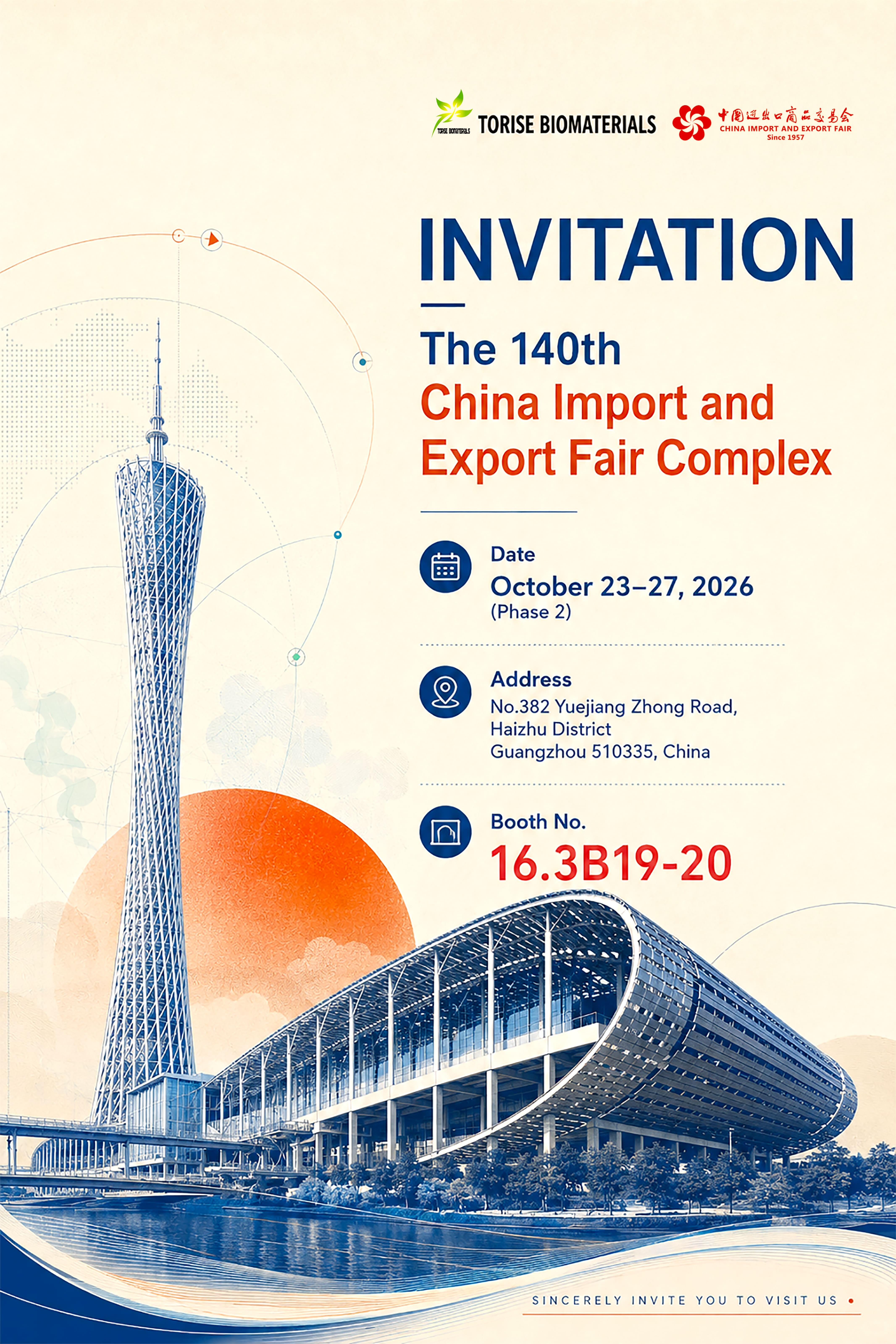 Invitation to Visit Torise Biomaterials at Canton Fair 2026