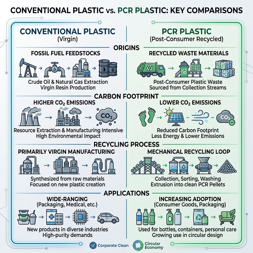 Conventional Plastic vs. PCR Plastic: Key Differences