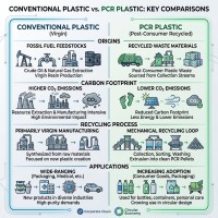 Plástico convencional frente a plástico reciclado posconsumo: diferencias clave