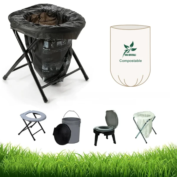 Bolsas de basura de plástico compostables personalizadas directamente de fábrica: ideales para baños al aire libre y eliminación de pañales