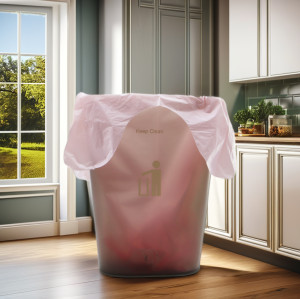 Compostable trash bags, Wavetop kitchen compost bags for household trash cans, BPI and OK Compost certified