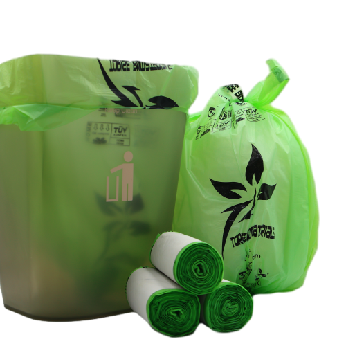 100% Biodegradable & Compostable Garbage Bags with Handles – Customizable, Ideal for Brands and Wholesalers