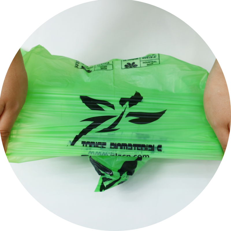 Tear Resistance Compostable Garbage Bags with Handles