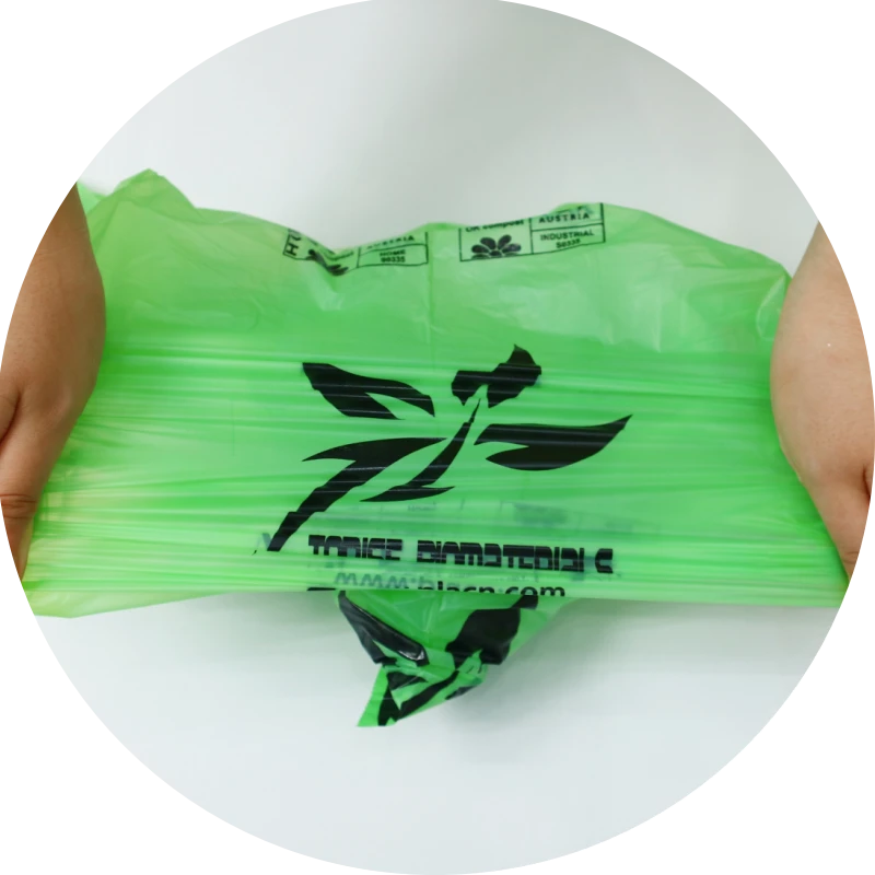 Tear Resistance Compostable Garbage Bags with Handles