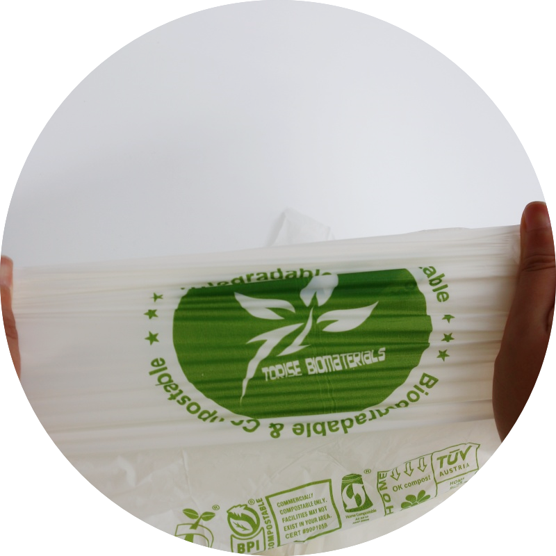 Tear Resistance Compostable Garbage Bags with Handles