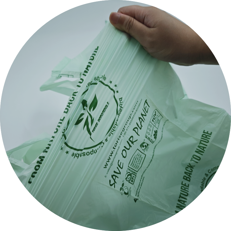 Durable Compostable Garbage Bags with Handles