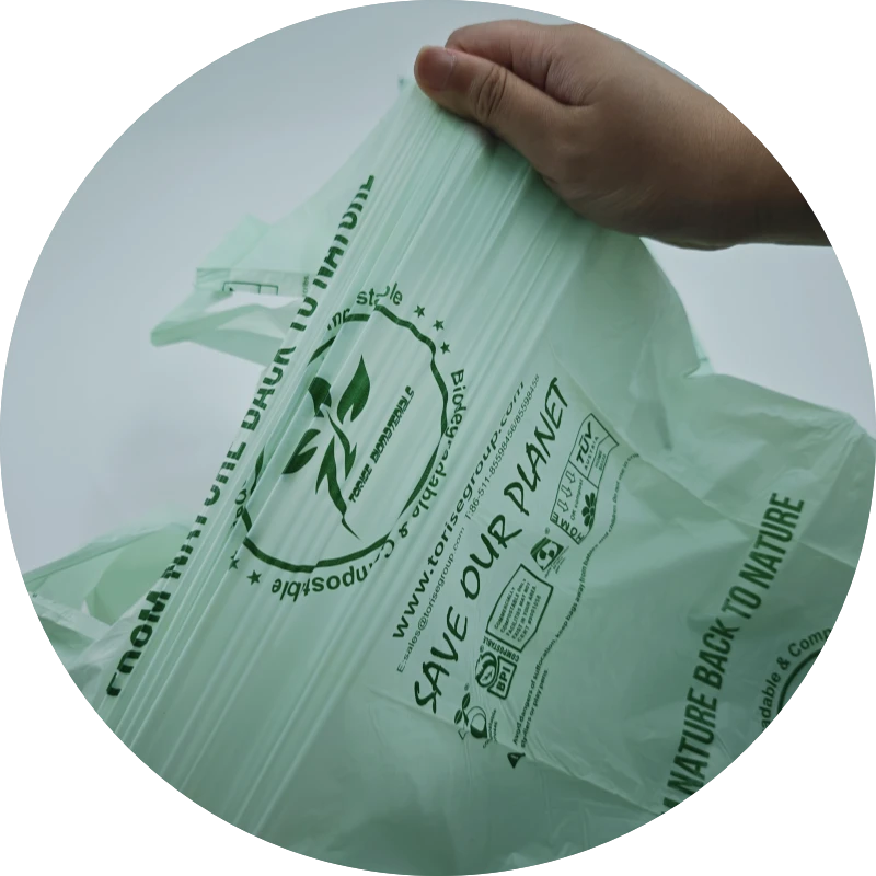 Durable Compostable Garbage Bags with Handles