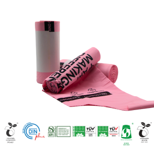 Compostable trash bags, Wavetop kitchen compost bags for household trash cans, BPI and OK Compost certified