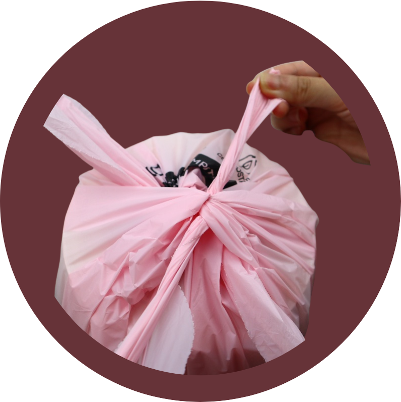 Odor-proof biodegradable wave top garbage bag