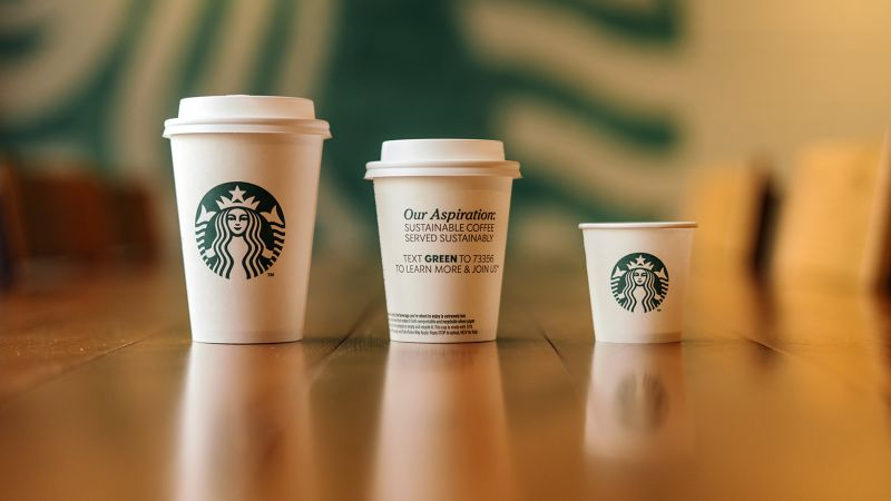 Starbucks EN13432 Certified Mineral Coated Compostable Cup