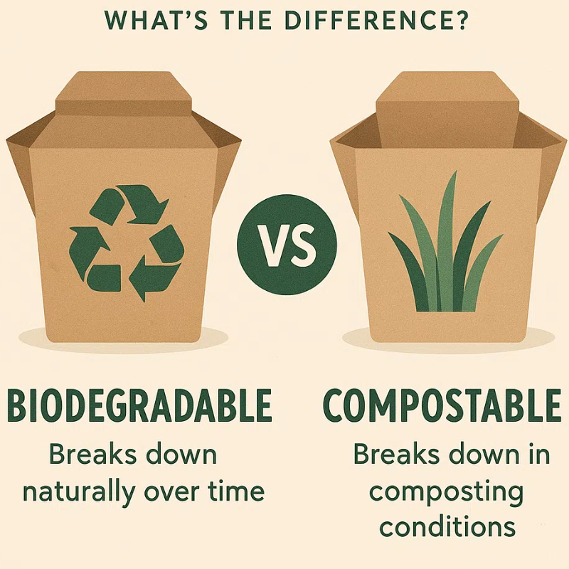 Compostable Packaging vs Biodegradable Packaging: Key Differences & Selection Guide