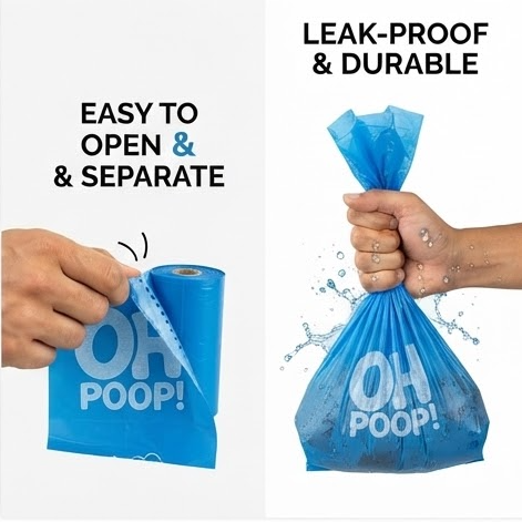 Custom Printed Compostable Dog Poop Bags for Private Label Brands