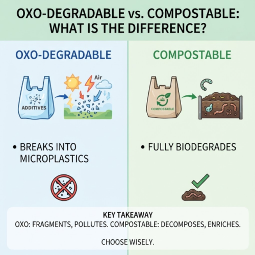 Oxo-Degradable Plastic Bags vs. Compostable Bags: What Is the Difference?