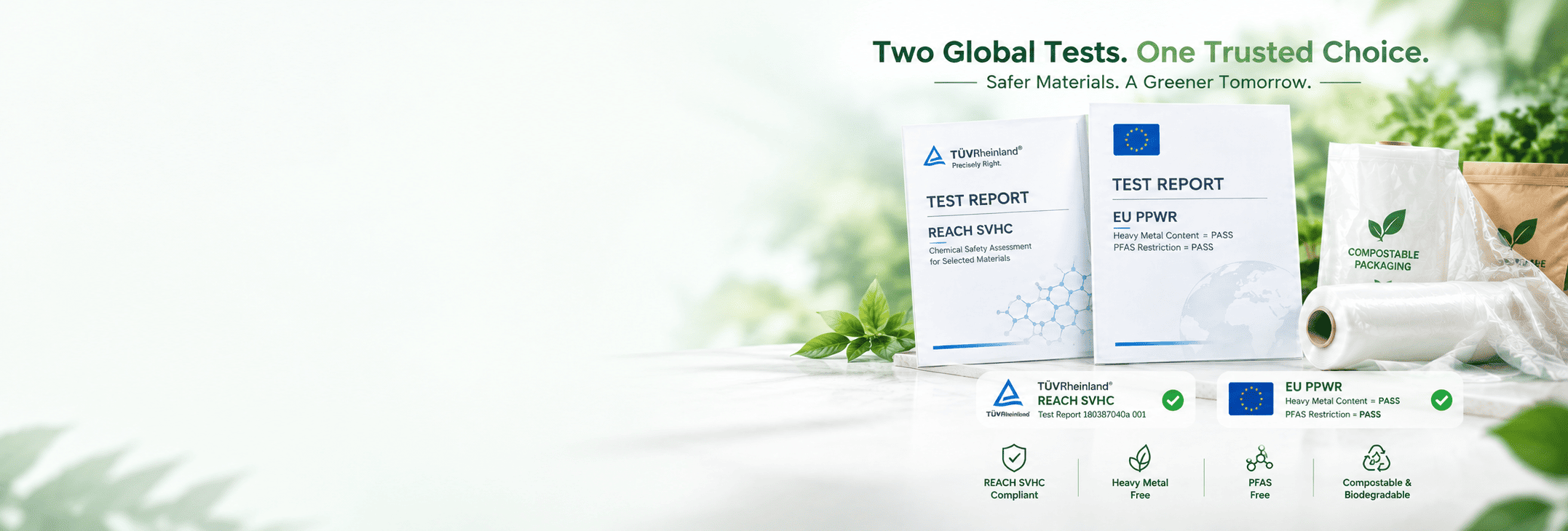 Torise Compostable Bags Pass REACH SVHC & EU PPWR Tests