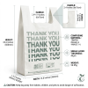 Bulk Large Compostable Thank You Shopping Bags, Heavy Duty T-Shirt Bags for Supermarket, BPI Certified (13.8x23.6")