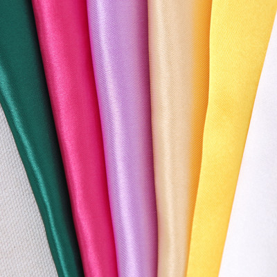 50D*75D light-colored simulated silk decorative fabric, glossy satin texture, healthy fabric for women's formal dresses